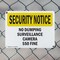 Signmission No Dumping Surveillance Camera $50 Fine OSHA Security Notice Sign, Plastic, 10in W x 7in L, 2PK OS-2PACK-SN-P-710-L-11494 - alternate 4
